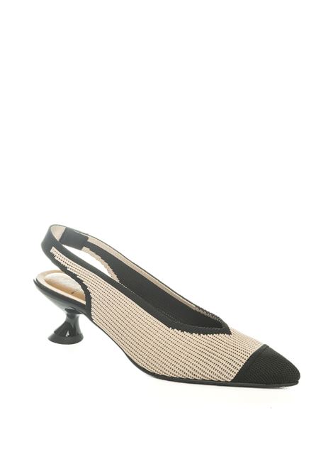 Chanel tessuto beige nero MISS ELASTIC | 76535REINE-2Y